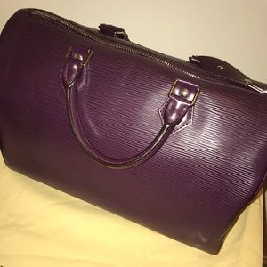 Louis Vuitton Epi Speedy 35 Cassius Purple